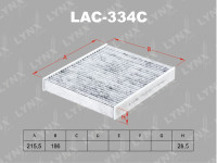 как выглядит lynxauto фильтр салонный угольный lac334c на фото
