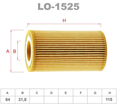 как выглядит фильтр масляный lynxauto lo-1525 на фото